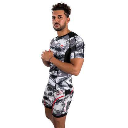 Venum Electron 3.0 MMA Short Sleeve Rashguard - Camo Grey