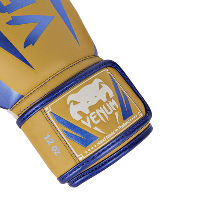 Venum Elite Boxing Gloves - Camel/Blue