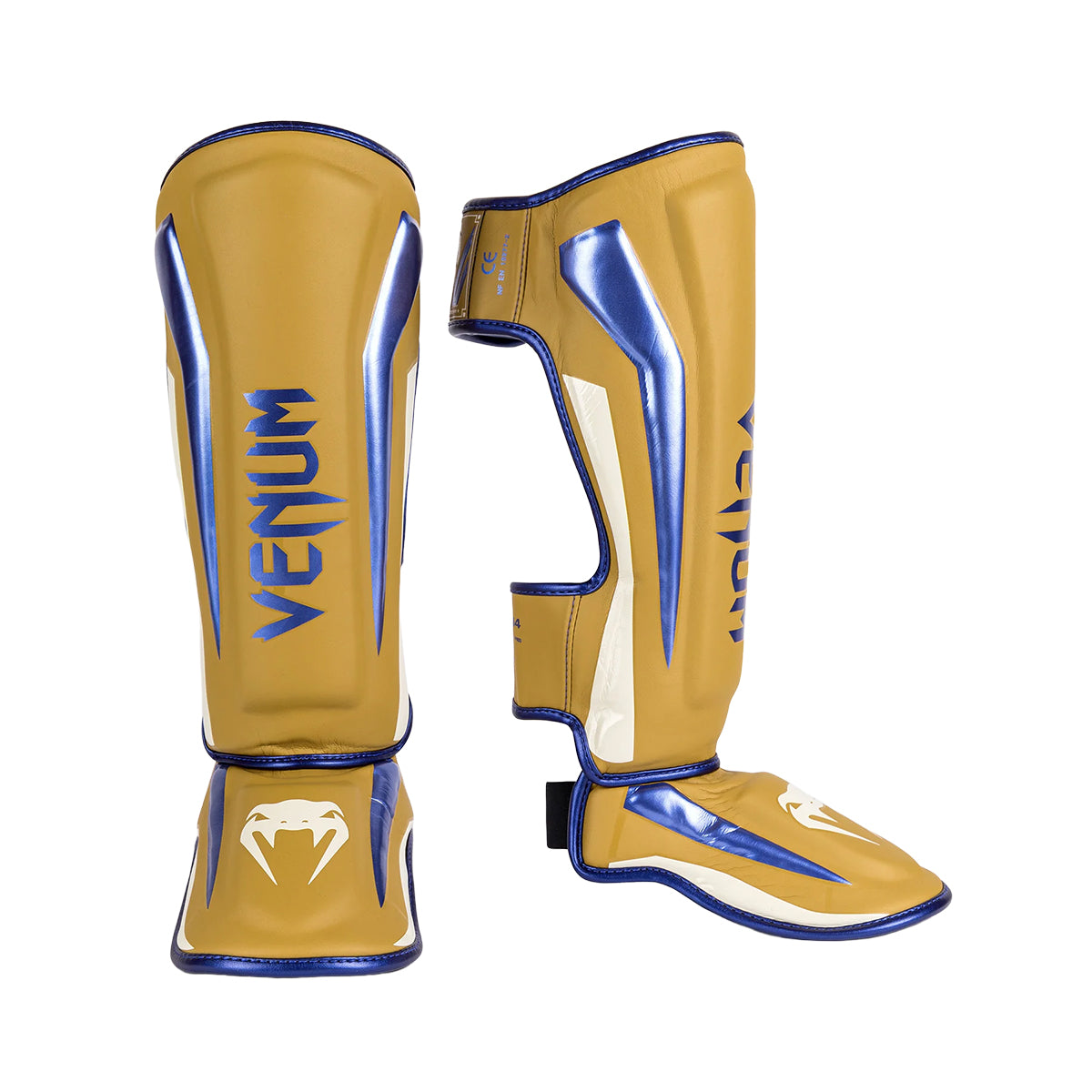 Venum Muay Thai Stand Up Elite Shin Guards - Camel - Clearance