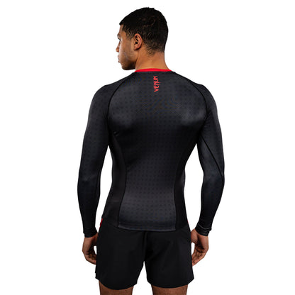 Venum x Roger Gracie Signature Long Sleeve Rashguard - Black/Red