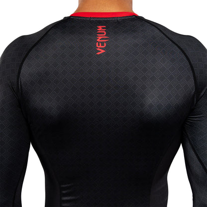 Venum x Roger Gracie Signature Long Sleeve Rashguard - Black/Red