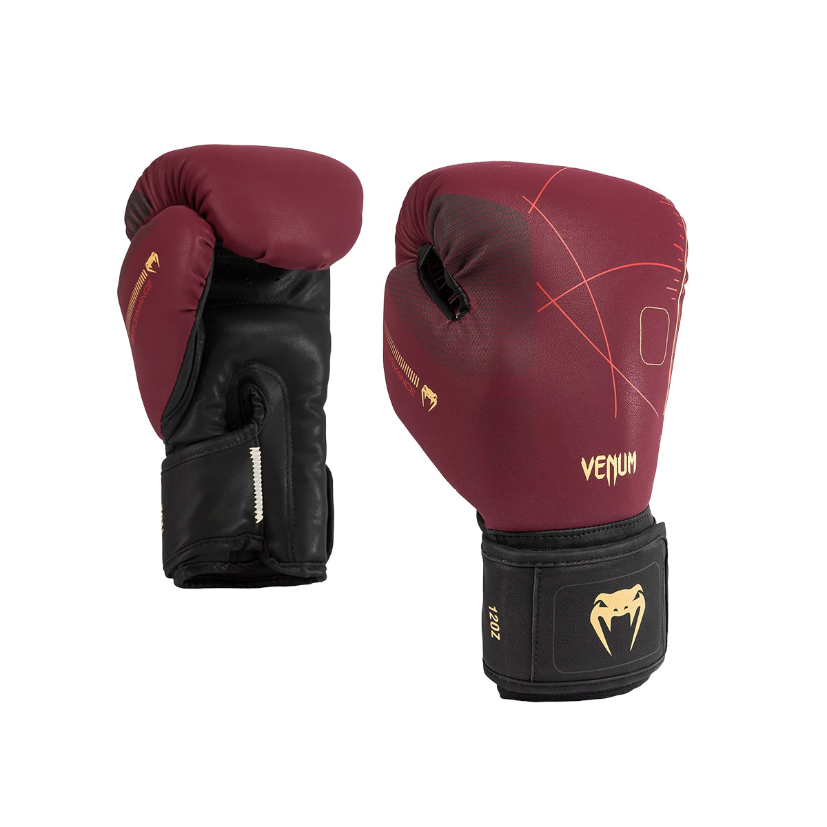 Venum Tactical XT Boxing Gloves - Burgundy/Gold/Black