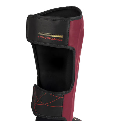Venum Tactical XT Shinguards - Burgundy/Gold/Black