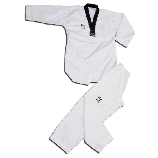 WTF Approved Taekwondo Black V Fighters Suit