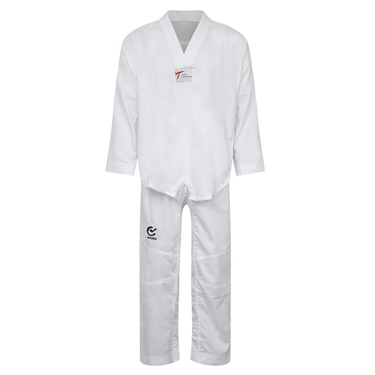 WTF Approved Taekwondo White V Fighters Suit