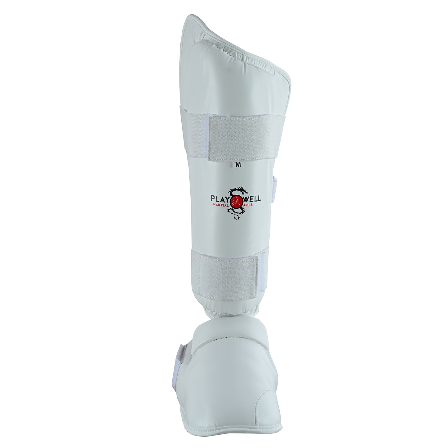 WUKF Style Karate Competion White Shin Guards  - Pair