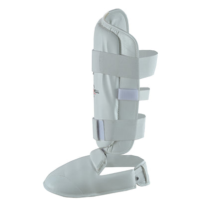 WUKF Style Karate Competion White Shin Guards  - Pair
