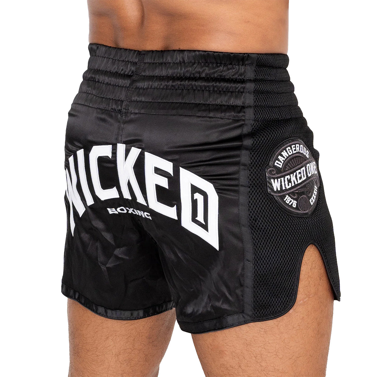 Wicked1 Block Muay Thai Shorts - Black