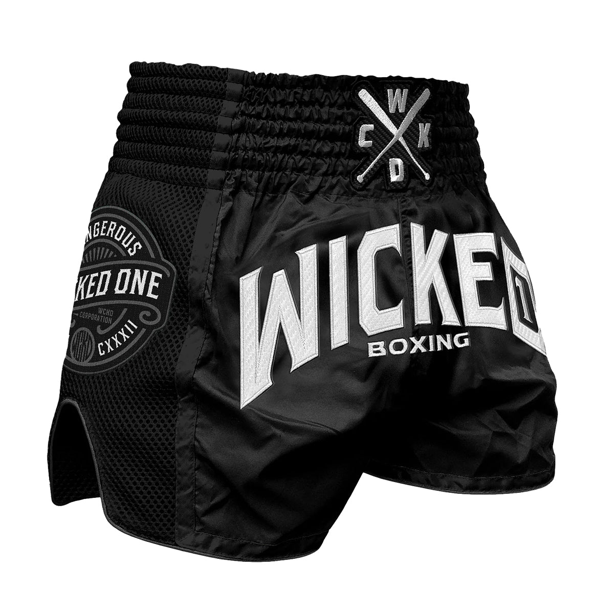 Wicked1 Block Muay Thai Shorts - Black