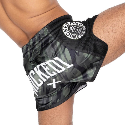 Wicked1 Fury Muay Thai Shorts - Khaki