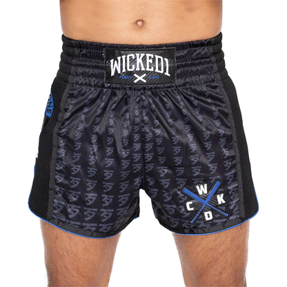 Wicked1 Infinite Muay Thai Shorts - Blue
