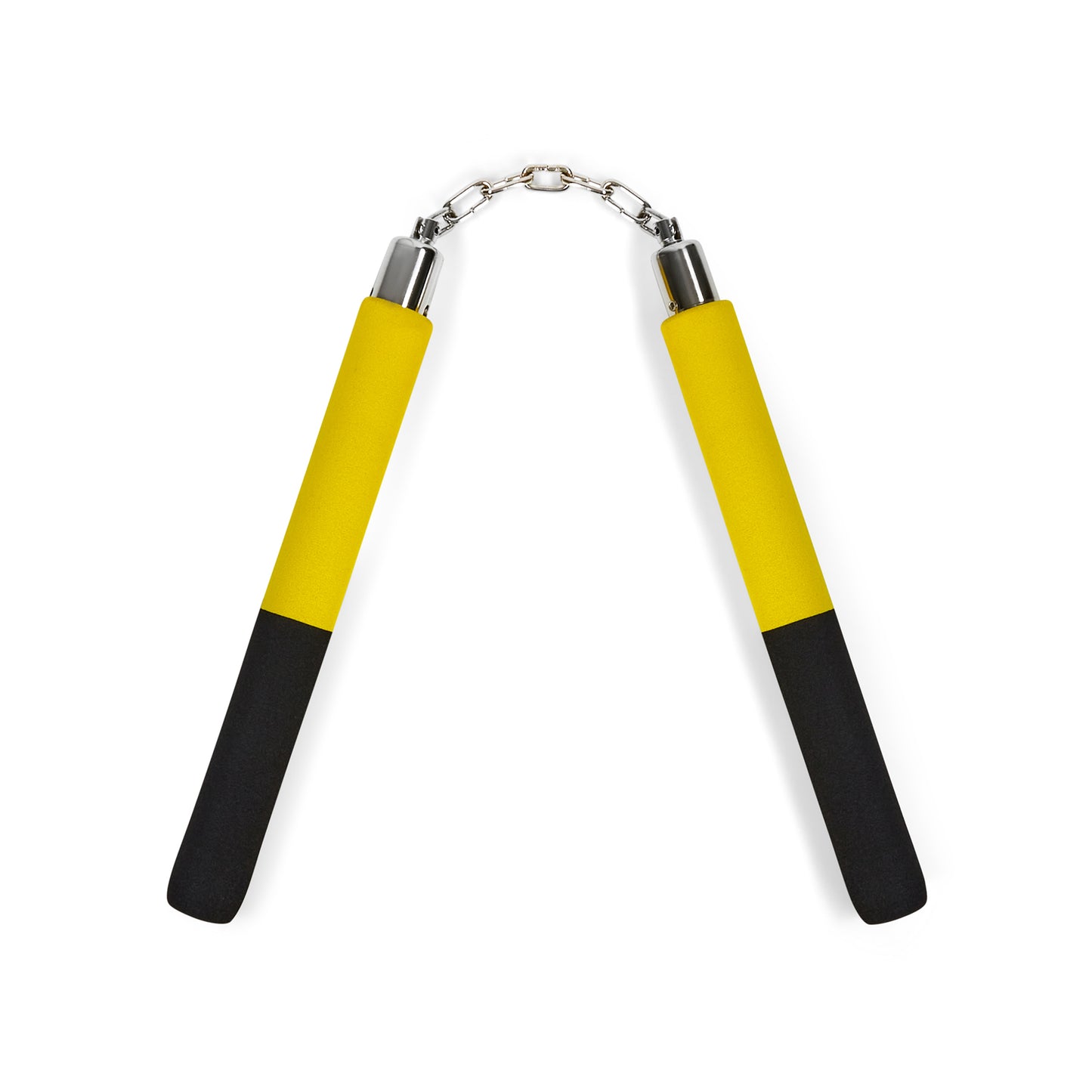 NR-031P: Foam Nunchaku with Metal B/Bearing. Yellow / Black