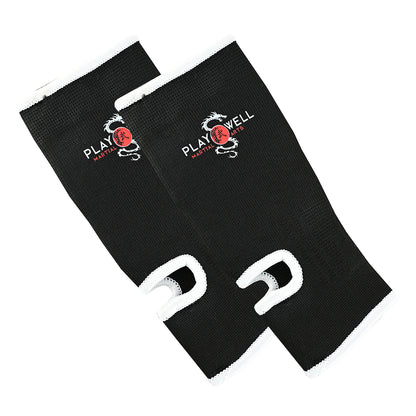 Playwell Muay Thai Childrens  Elasticated Ankle Support - Black