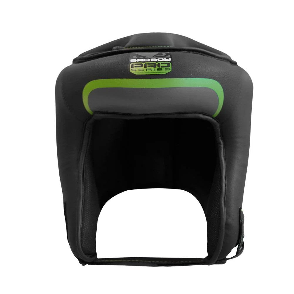 Bad Boy MMA Pro Series Open Face Head Guard - Black/Green