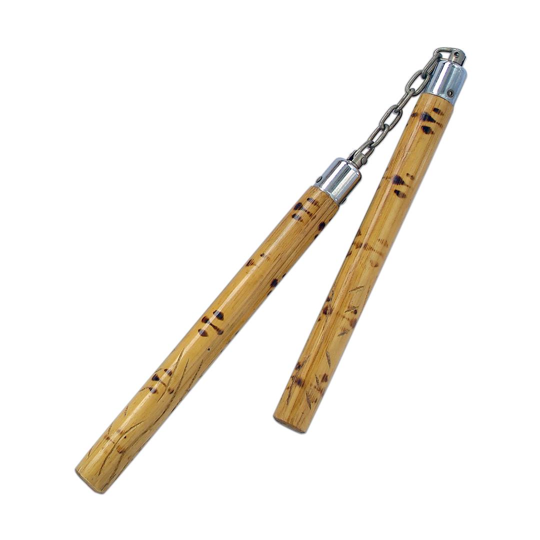 NR-070: Nunchaku Bamboo Tiger Cane / Skin - B.B