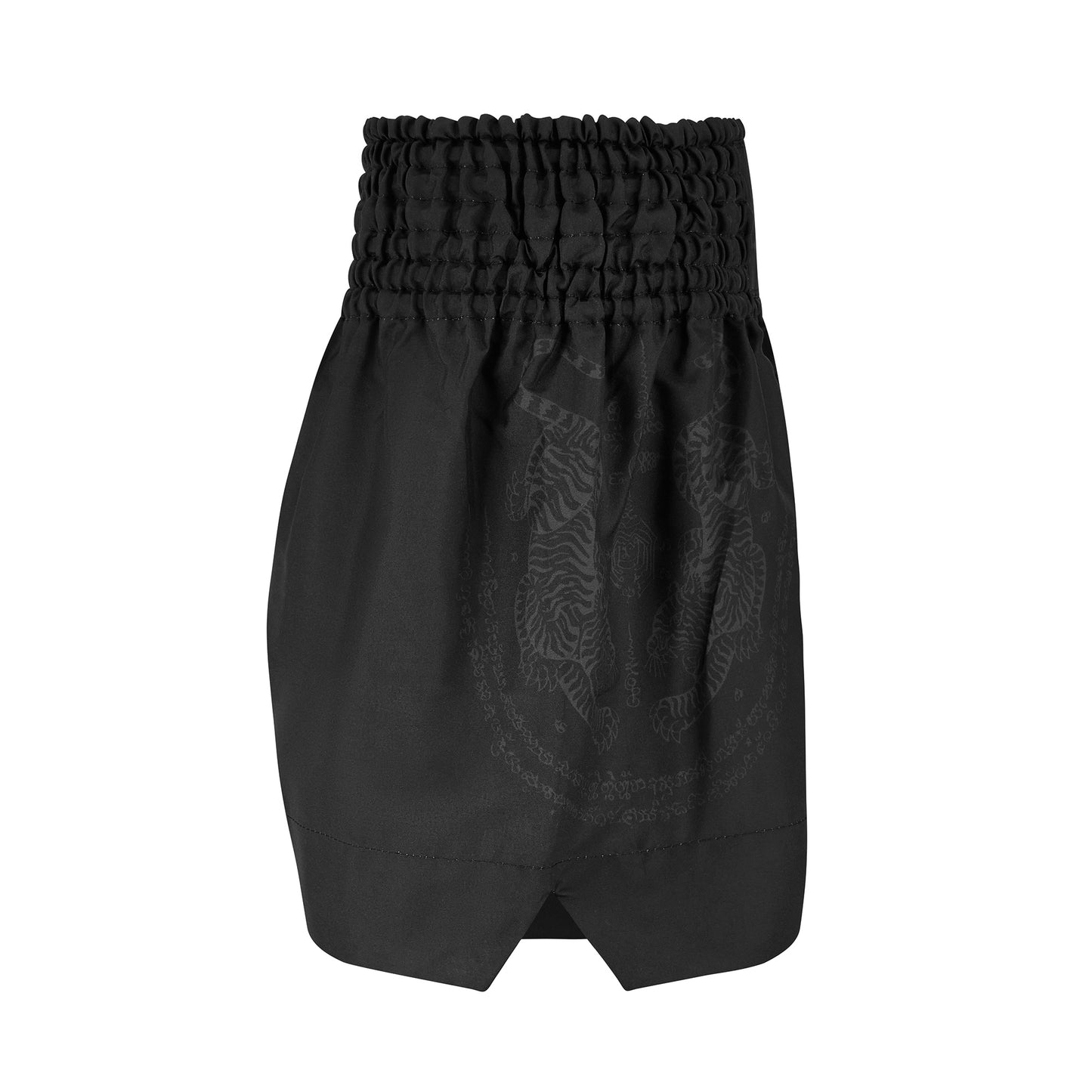 Twin Tiger Satin Muay Thai Competition Fight Shorts - Black/Blac