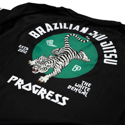 Progress Jiu Jitsu Bengal Hybrid No Gi Rash Guard - Black/White