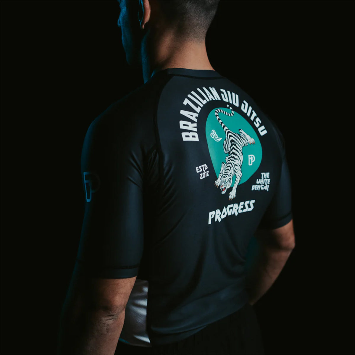 Progress Jiu Jitsu Bengal Hybrid No Gi Rash Guard - Black/White