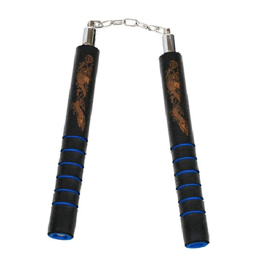 NR-028: Foam Nunchaku B.B With Grip : Blue grips