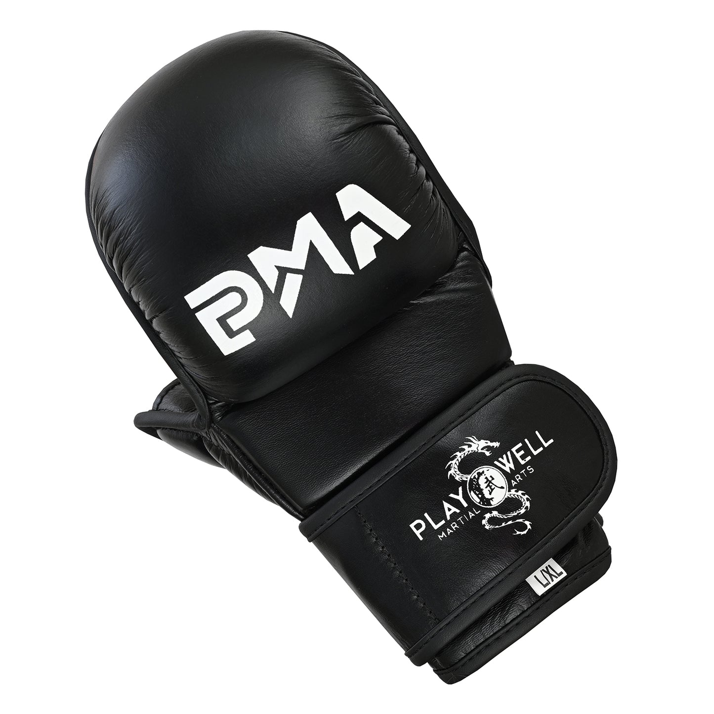 Playwell Elite MMA Sparring 7oz Fight Gloves - Black