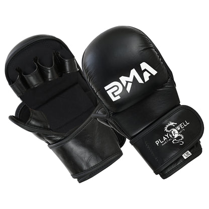 Playwell Elite MMA Sparring 7oz Fight Gloves - Black