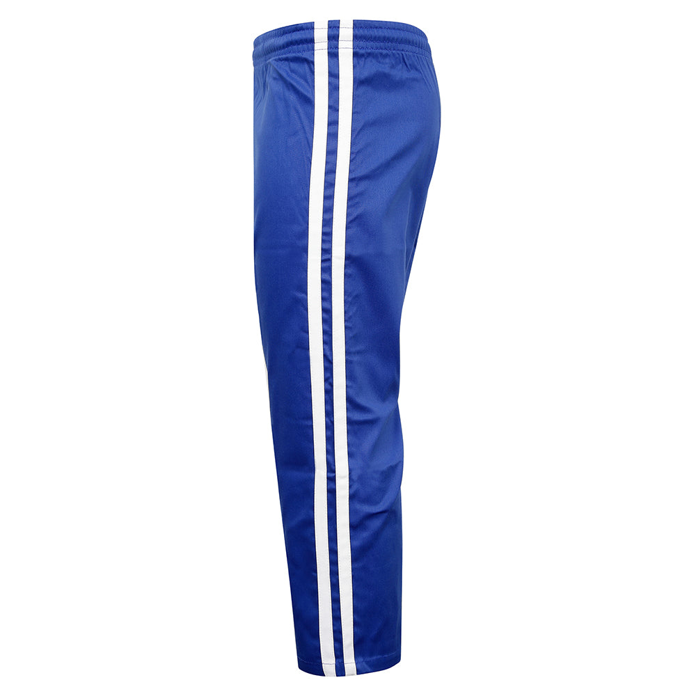 Full Contact Trousers - Blue W/ 2 White Stripes Cotton