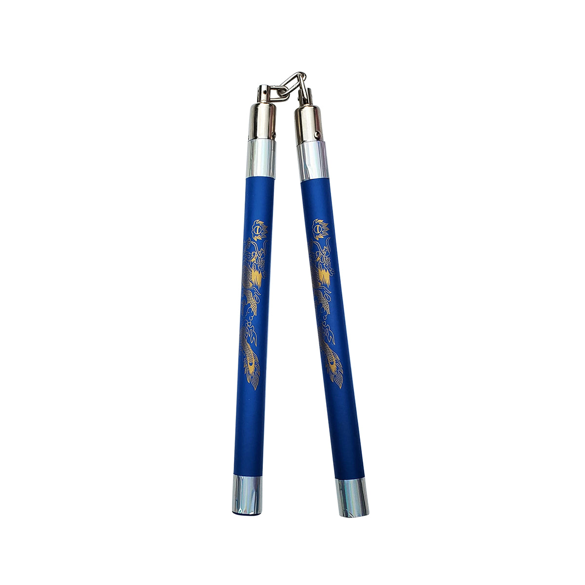 Deluxe Foam Speed Nunchucks With Chain - Blue/Silver - 11"