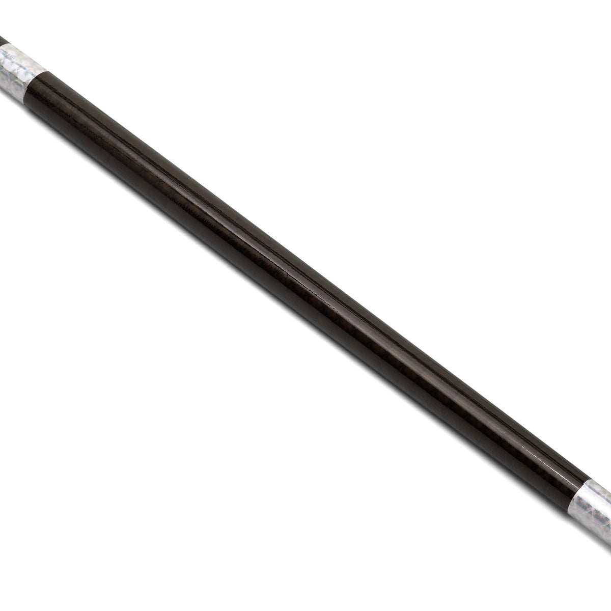 Chrome Competition Silver/Black Lotus Wood Jo Staff - 50 Inches