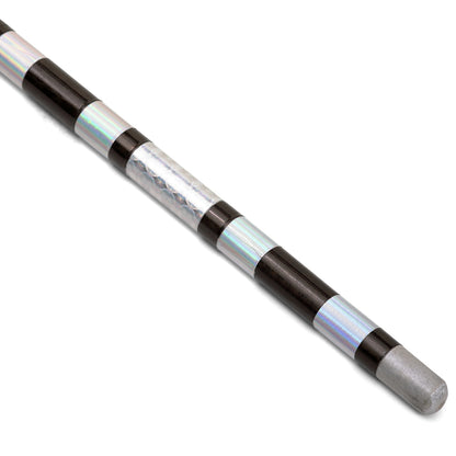 Chrome Competition Silver/Black Ultra Light Bo Staff - 72 Inches