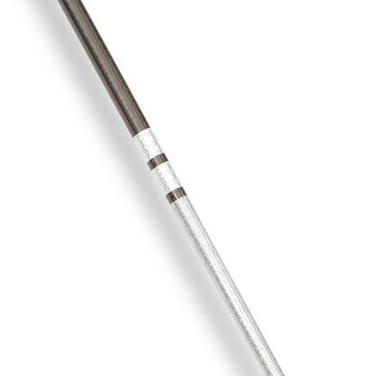 Chrome Competition Silver/Black Lotus Wood Jo Staff - 50 Inches