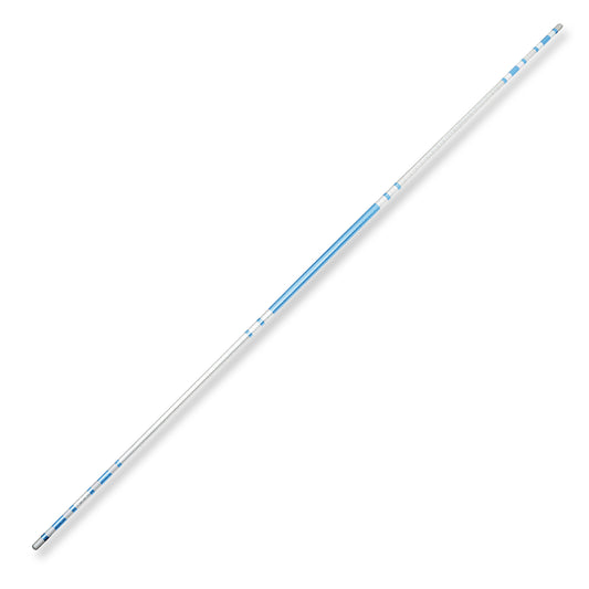 Chrome Competition Silver/Blue Lotus Wood Bo Staff - 60" Inches