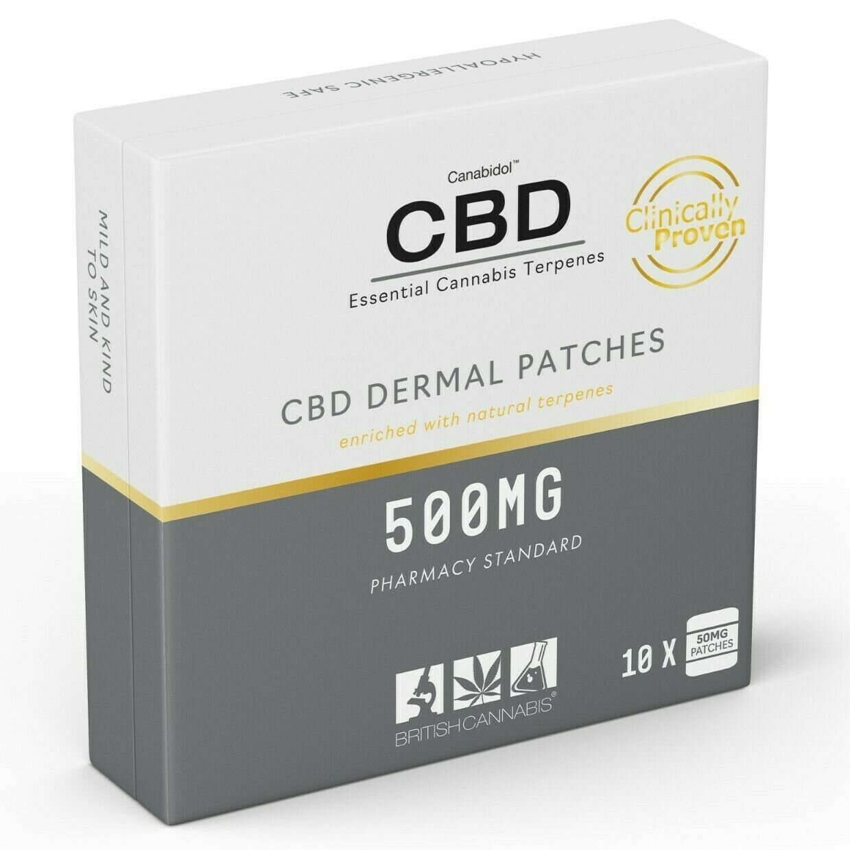 British Cannabis - 100% Pure Cannabis CBD Dermal Patches  500mg