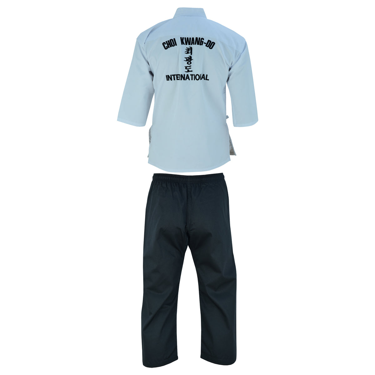 Kids Choi Kwang Do White Jacket/ Black Trouser Students Uniform