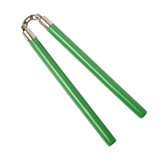 Competition Wooden Speed Nunchucks Chain 11" - Green