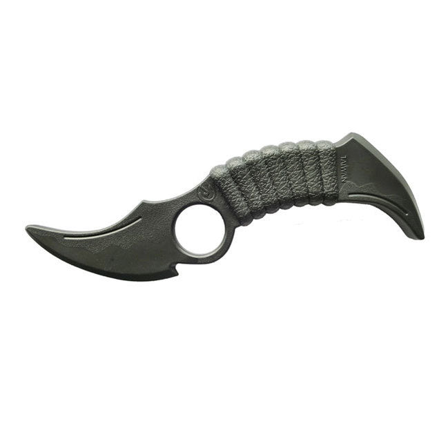 Black Polypropylene Double "Karambit" Knife - (e427)