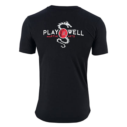 Playwell Cotton Dragon T Shirt   - Black