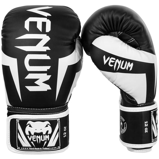 Venum Elite Boxing Gloves - Black/White