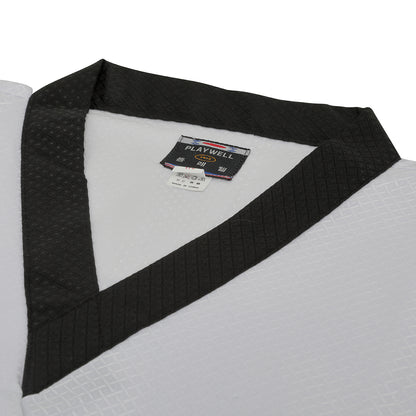 Elite Splice V-Neck Team Uniform - White/Black