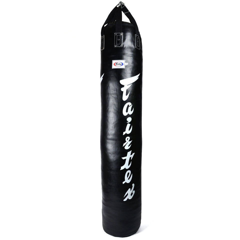 Fairtex Muay Thai 6ft Banana Punch Bag - Black (Filled 36-42kg)