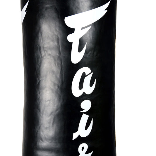 كيس ملاكمة Fairtex Muay Thai بطول 6 أقدام على شكل موزة - أسود (مملوء بوزن 36-42 كجم)