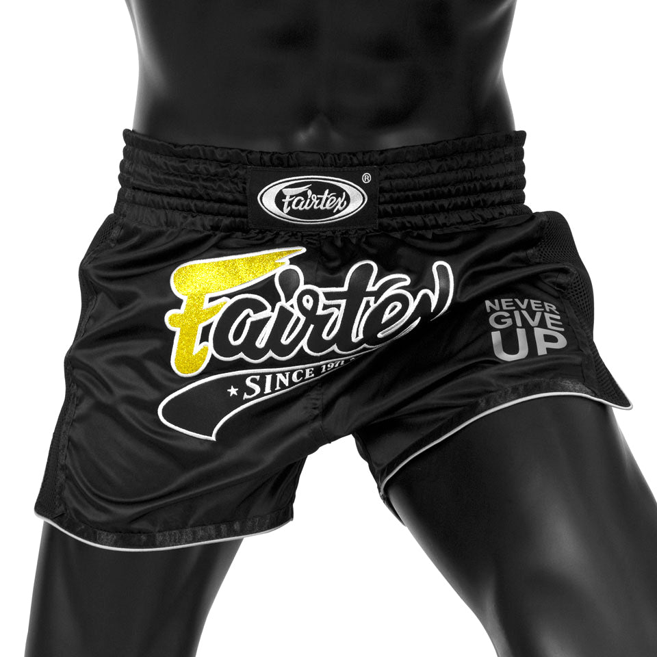 Fairtex Slim Cut Muay Thai Fight Shorts - Black