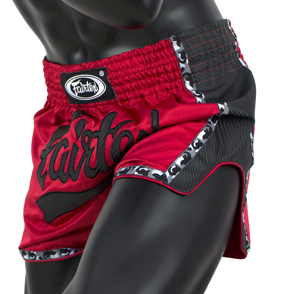Fairtex Slim Cut Muay Thai Fight Shorts - Red