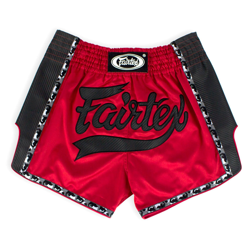 Fairtex Slim Cut Muay Thai Fight Shorts - Red