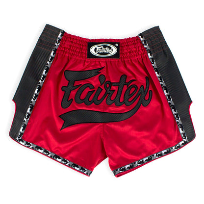 Fairtex Slim Cut Muay Thai Fight Shorts - Red