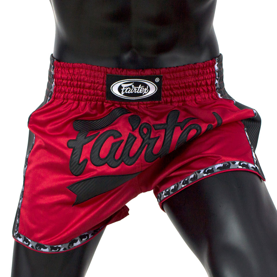 Fairtex Slim Cut Muay Thai Fight Shorts - Red