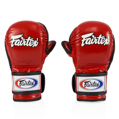 Fairtex FGV15 MMA Leather 7oz Sparring Gloves -  Red