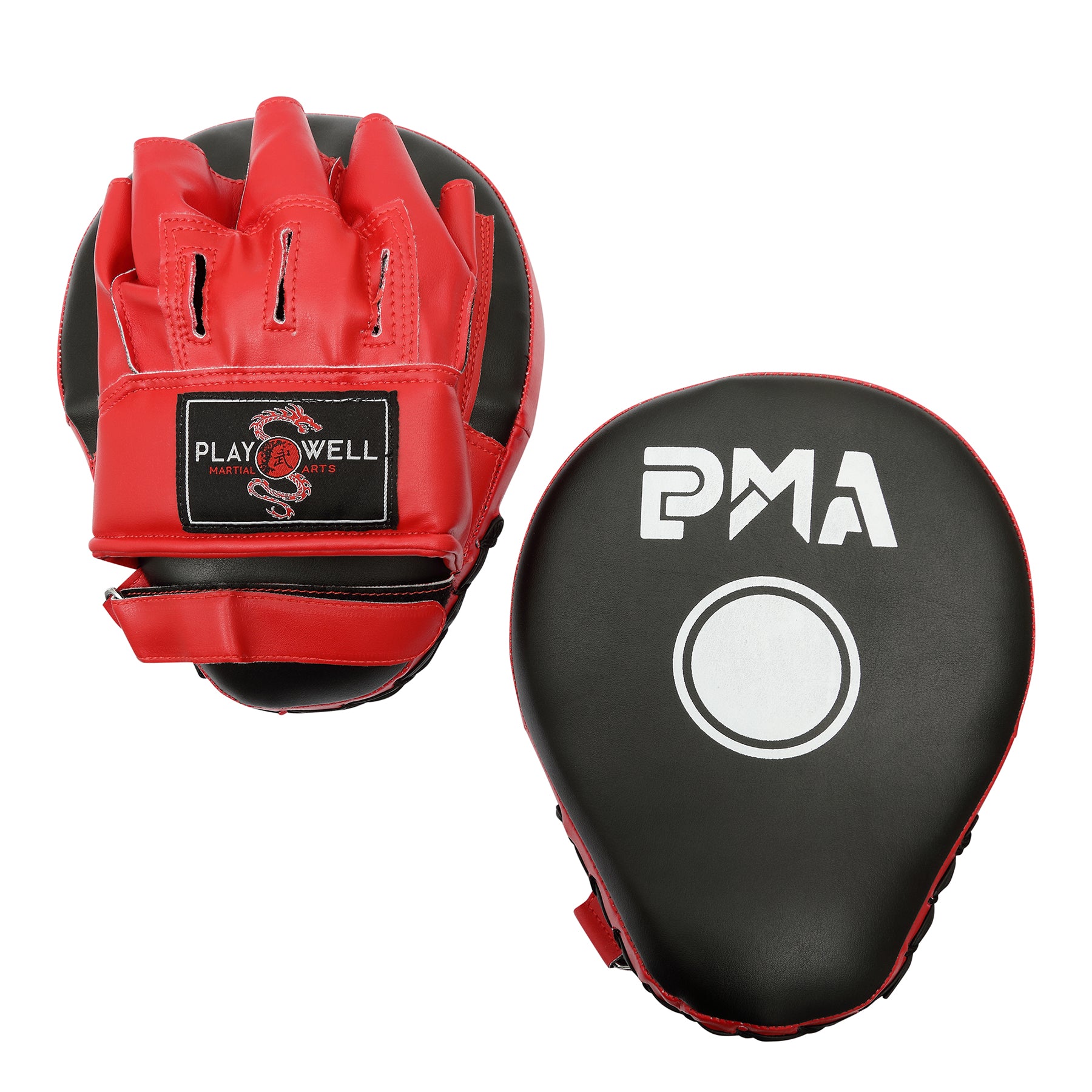 Deluxe PMA Curved Vinyl Focus Pads  - Black/Red