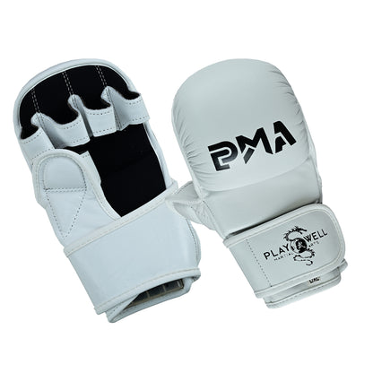 Playwell MMA Sparring 7oz Fight Gloves - Ice White