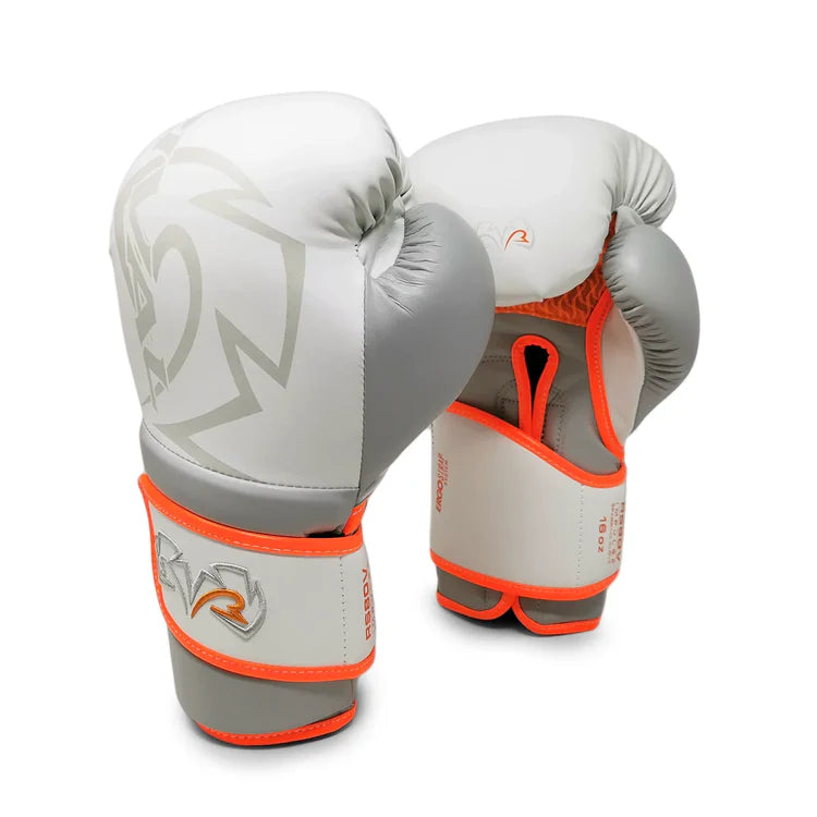 قفازات الملاكمة Rival Boxing RS80V Impulse للتدريب - أبيض/برتقالي