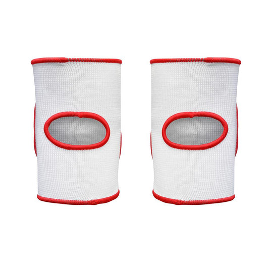 Deluxe Padded MMA/ Judo Knee Pads - White/Red